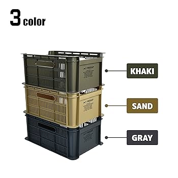 Amazon｜FREEAP タフコンテナS カーキ 幅18.7×奥26.7×高15.6 cm